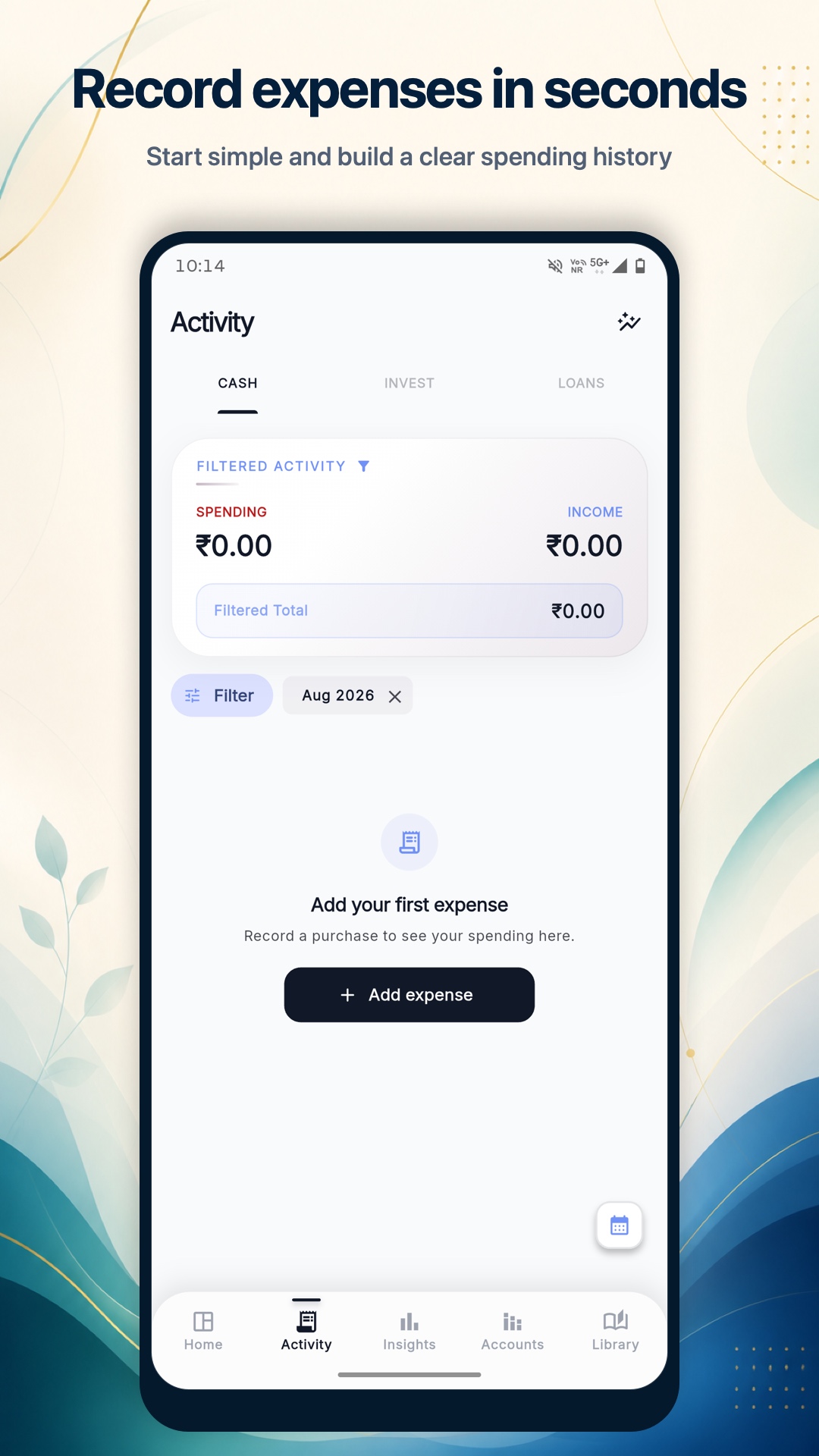 Family Wallet expense tracking screen